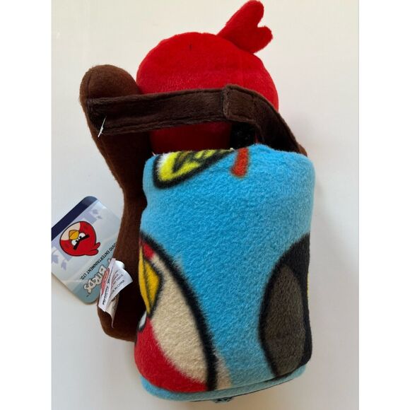 Angry Birds Red Bird On Slingshot Plush Stuffed Animal 10.5” & Attached Throw - Picture 3 of 9